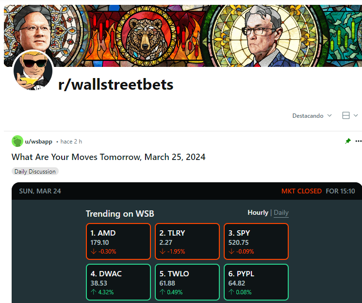 El archiconocido foro de Reddit Wall Street Bets