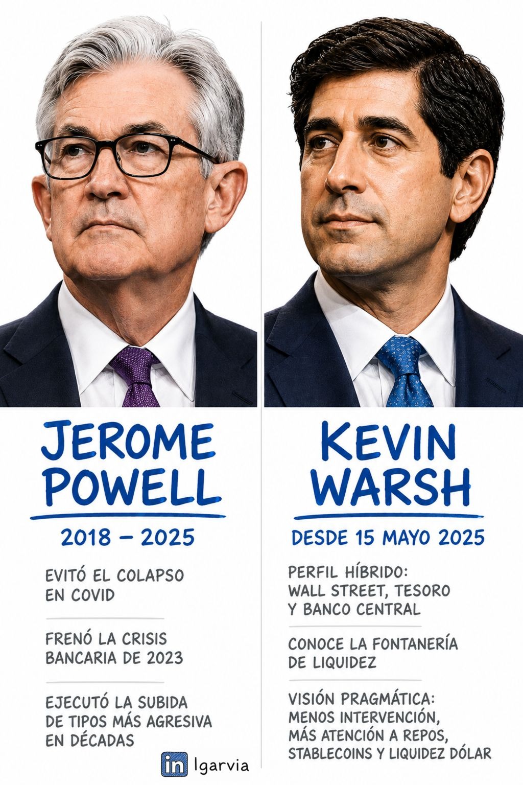 El mandato de Powell en perspectiva frente al punto de partida de Warsh, el nuevo presidente de la FED
